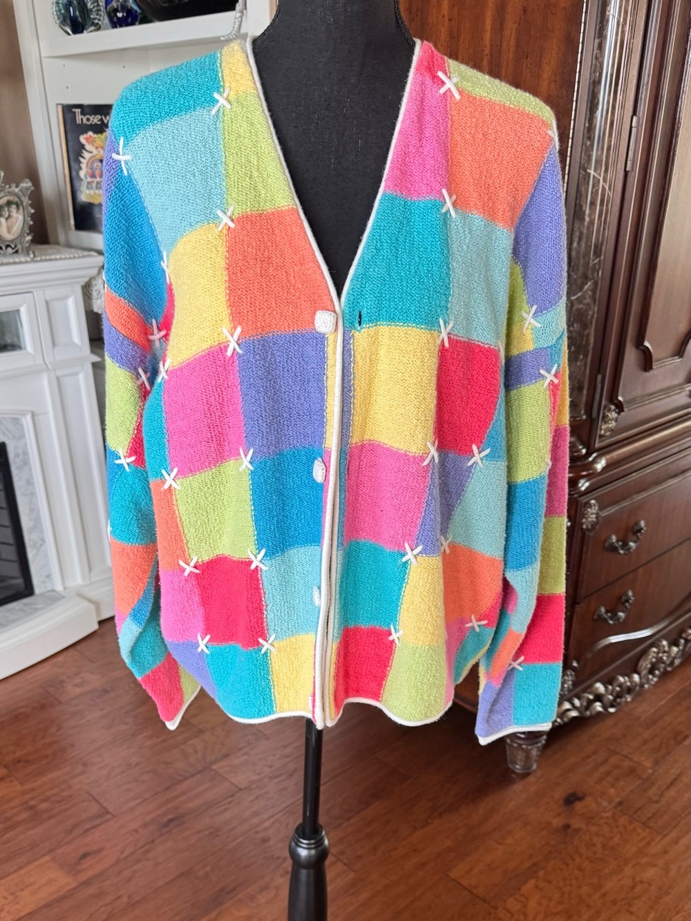 Vintage Mandal Bay Patchwork Sweater Cardigan